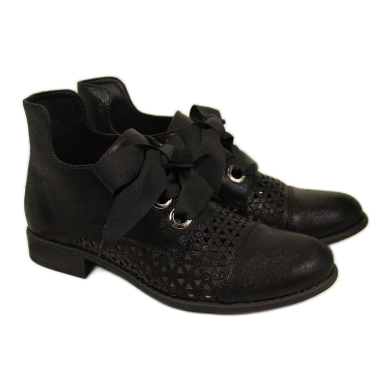 Spring openwork boots Jezzi W JEZ319A black
