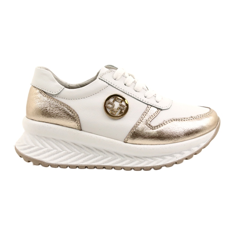 Women's sports shoes tied Filippo DP3547 / 22 WH GO White golden