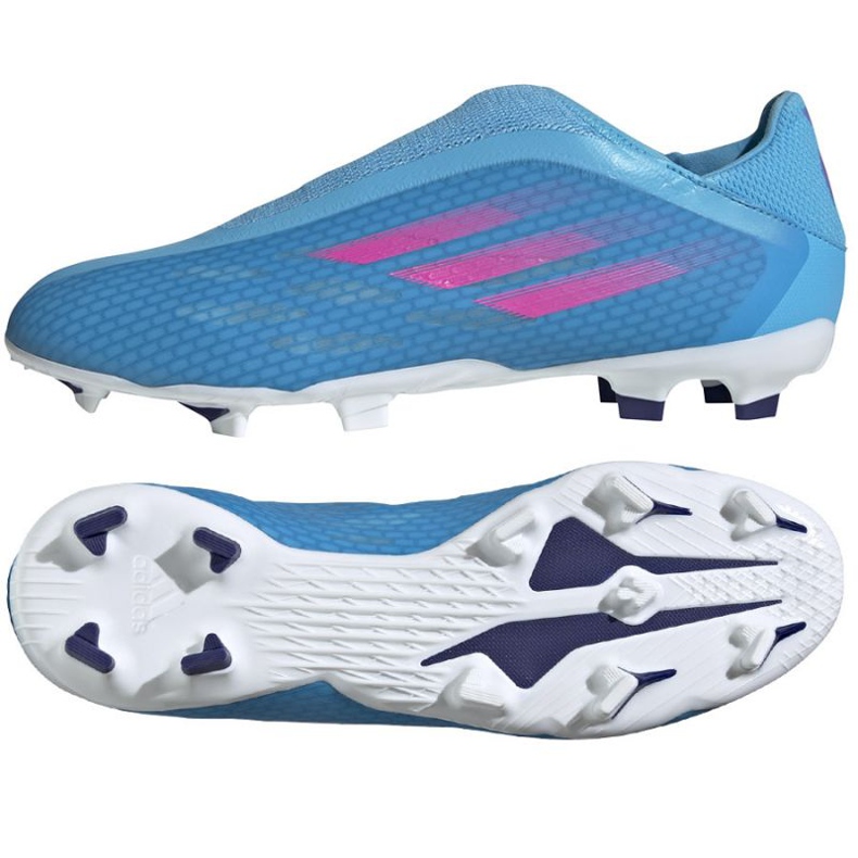 Adidas X Speedflow.3 Ll Fg M GW7494 football boots blue blue Adidas X Speedflow.3 Ll Fg M GW7494 football boots blue blue