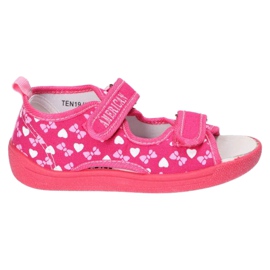 American Club American sandals slippers, leather insert TEN19 / 22 Pink American Club American sandals slippers, leather insert TEN19 / 22 Pink