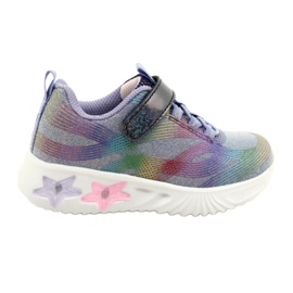 American Club ADI Sports Shoes LED Glowing Velcro ES87 / 22 Purple