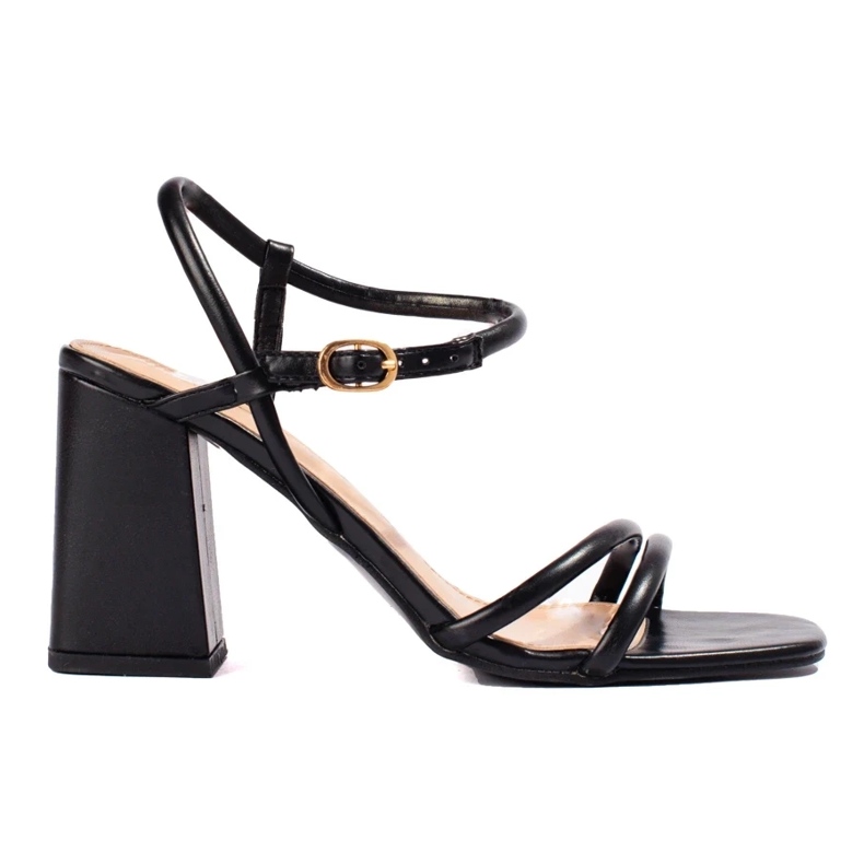 VINCEZA high-heeled sandals black