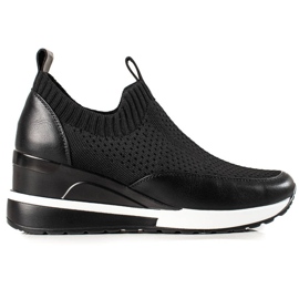 Textile sneakers on the VINCEZA wedge black
