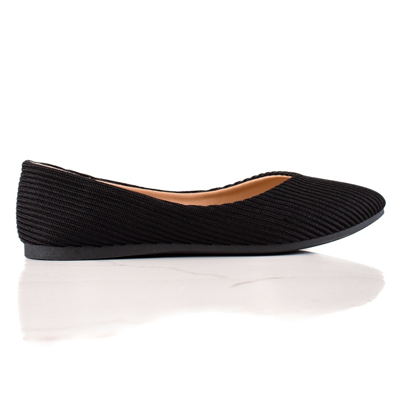 VINCEZA striped ballerinas black VINCEZA striped ballerinas black