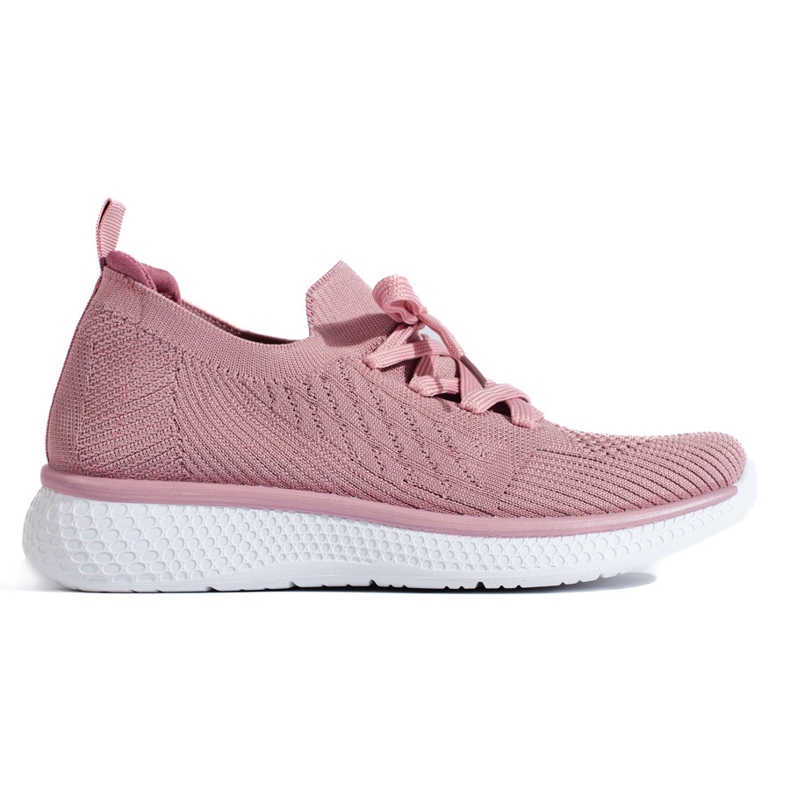 Pink Lace-up Sports Shoes