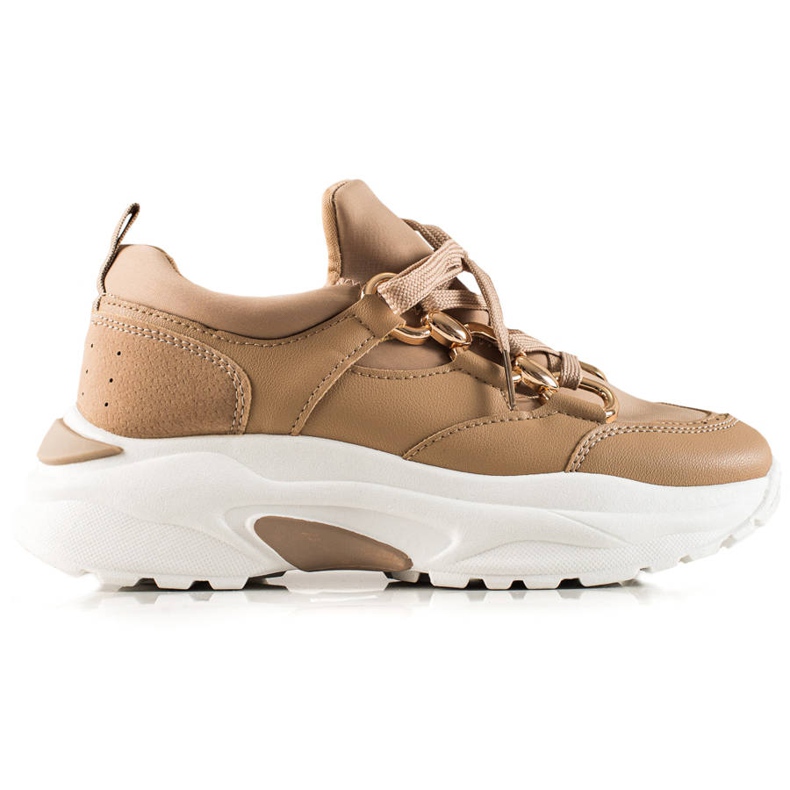 TRENDI Fashionable Sneakers beige brown TRENDI Fashionable Sneakers beige brown
