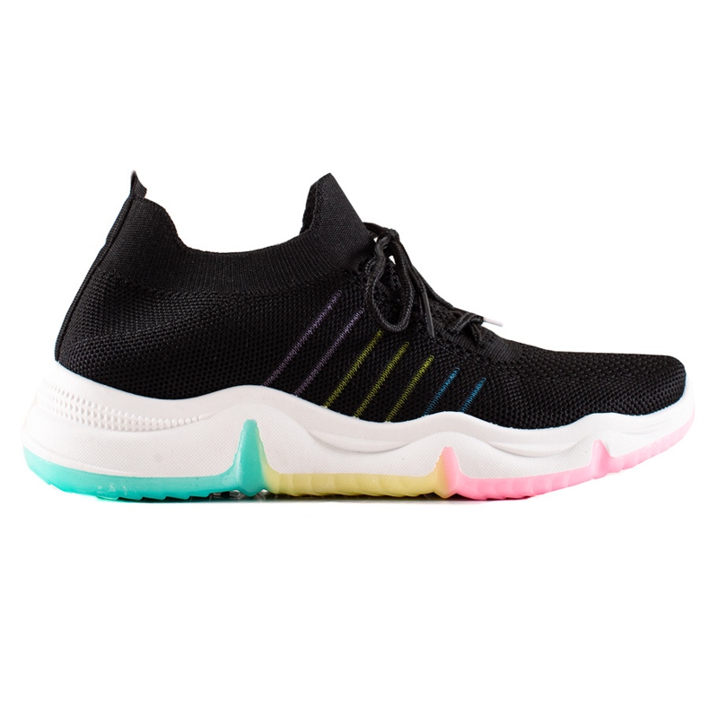 TRENDI Sport Shoes On A Colorful Platform black
