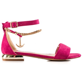 Sandals With Decorative Chain VINCEZA pink