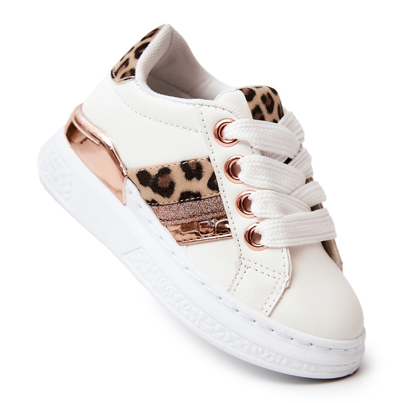 FR1 Leather Sport Shoes Leopard White Trixie FR1 Leather Sport Shoes Leopard White Trixie