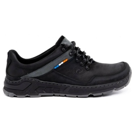 Olivier Men's leather trekking shoes 292GT black
