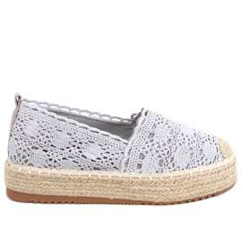 Alice Gray Lace Espadrilles grey