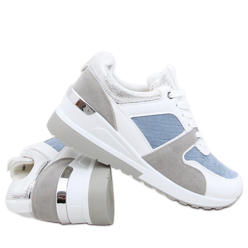 Adan Blue wedge sport shoes multicolored