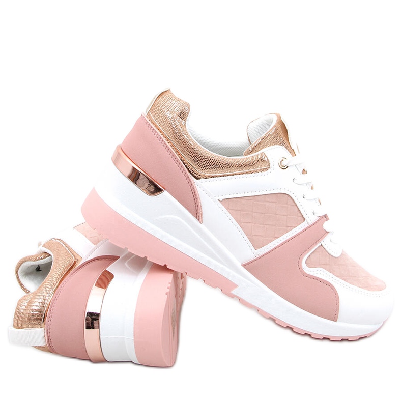 Adan Pink wedge sport shoes multicolored