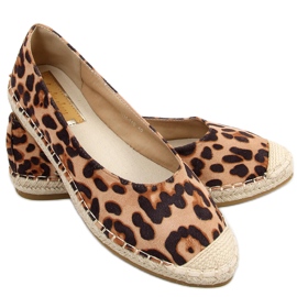 Camino Leopard women's espadrilles brown