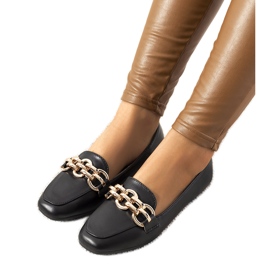 Black loafers with Tillison chain Black loafers with Tillison chain