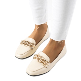 Beige loafers with Tillison chain Beige loafers with Tillison chain