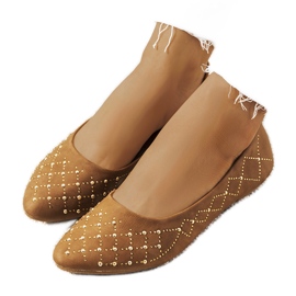 Kaila women's camel ballerinas brown