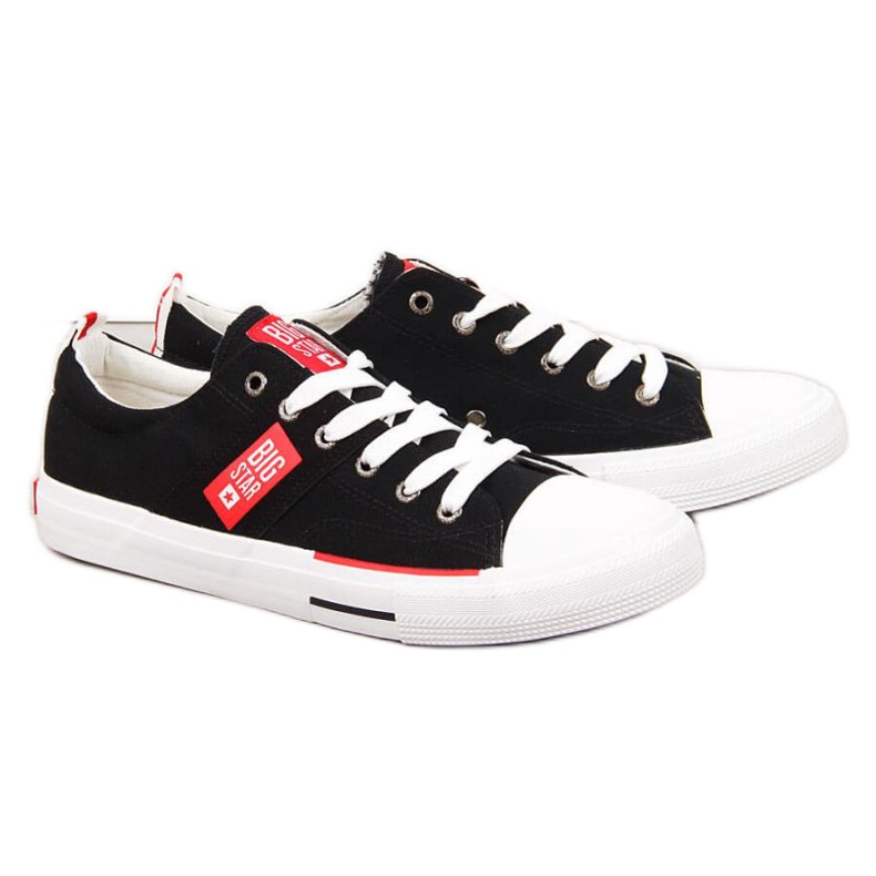Textile low sneakers Big Star M HH174039 black
