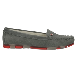 Leather Loafers Filippo DP2037 / 22 GR RD Gray red