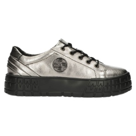 Filippo Stylish DP3528 / 22 GN Gun Metal Leather Sneakers brown silver Filippo Stylish DP3528 / 22 GN Gun Metal Leather Sneakers brown silver