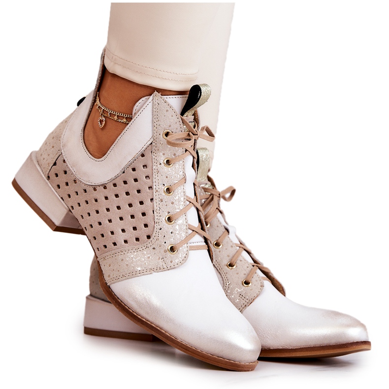 Leather Boots Maciejka 05541-25 Light beige