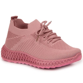 Textile sports shoes News Jr EVE338B pink