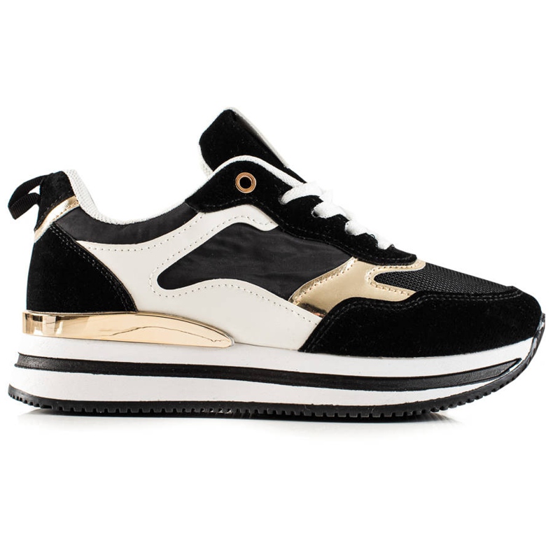 TRENDI Fashionable BLACK and GOLD Sneakers TRENDI Fashionable BLACK and GOLD Sneakers
