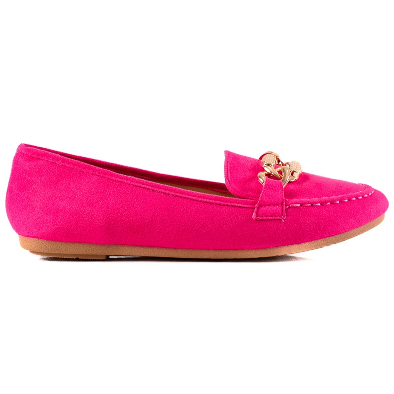 Seastar Moccasins With Golden Decoration pink Seastar Moccasins With Golden Decoration pink