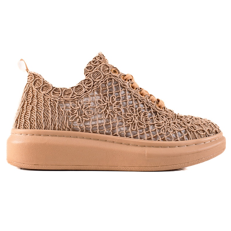 ARTIKER Openwork Sneakers On The Platform beige