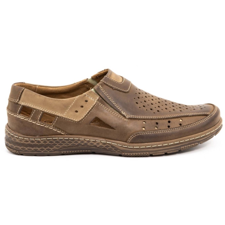 Olivier 893MP brown leather moccasins for men