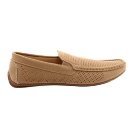 NEWS Men's beige moccasin shoes 22MN26-4873 NEWS Men's beige moccasin shoes 22MN26-4873