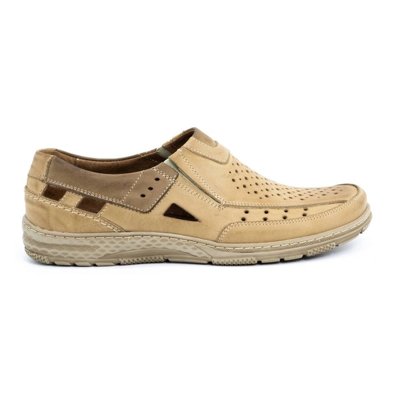 Olivier 893MP beige leather moccasin men's shoes
