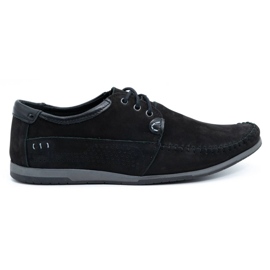 KOMODO Shoes Men's leather moccasins 875 black nubuck KOMODO Shoes Men's leather moccasins 875 black nubuck