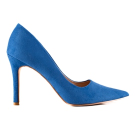 Goodin Blue Stilettos With Suede