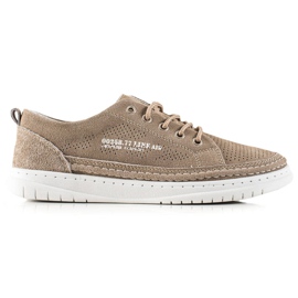 Goodin Casual Leather Sneakers beige