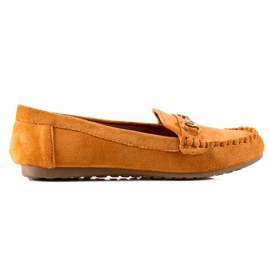 TRENDI Comfortable Loafers With Ornament brown