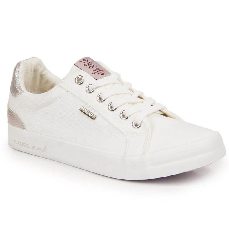 Textile Cross Jeans W JJ2R4038C white sneakers silver