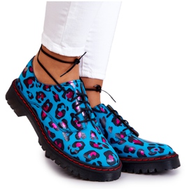 Women's Oxfords Maciejka 04087-47 Leather Shoes Blue multicolored