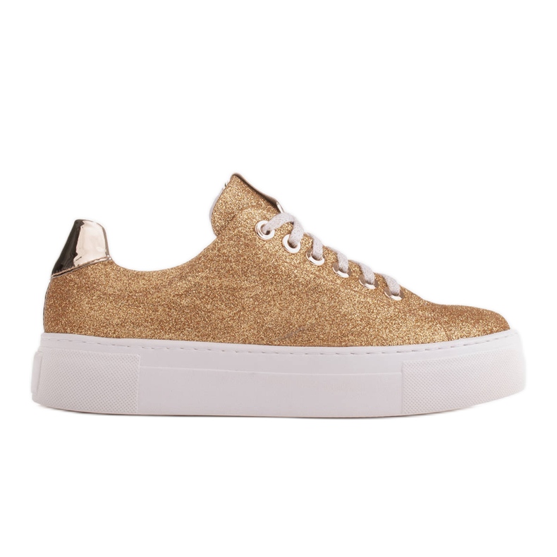 Marco Shoes Light sneakers with a thick sole 1958P-1208-615-1 golden