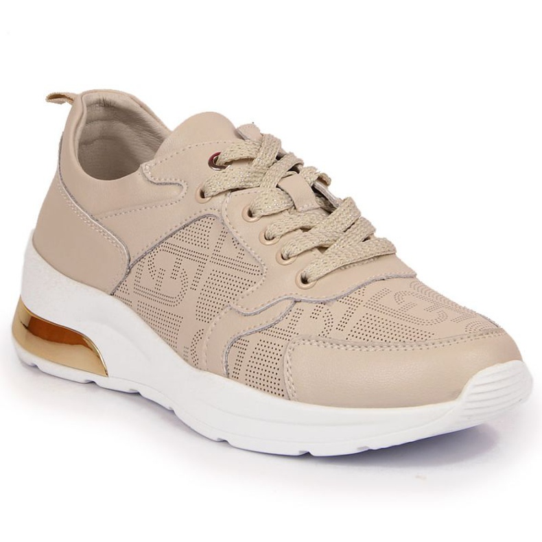 Leather sneakers S.Barski W OLI150 beige Leather sneakers S.Barski W OLI150 beige