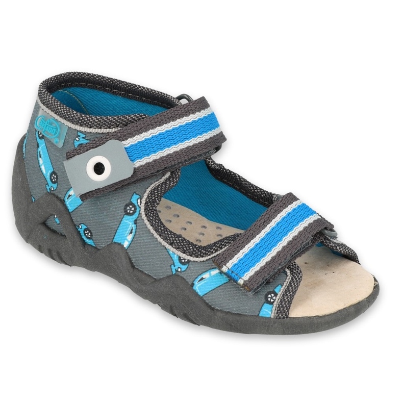 Befado yellow children's shoes 350P031 blue grey