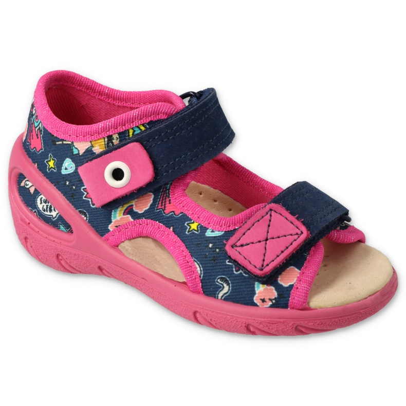 Befado children's shoes pu 065P172 navy blue pink