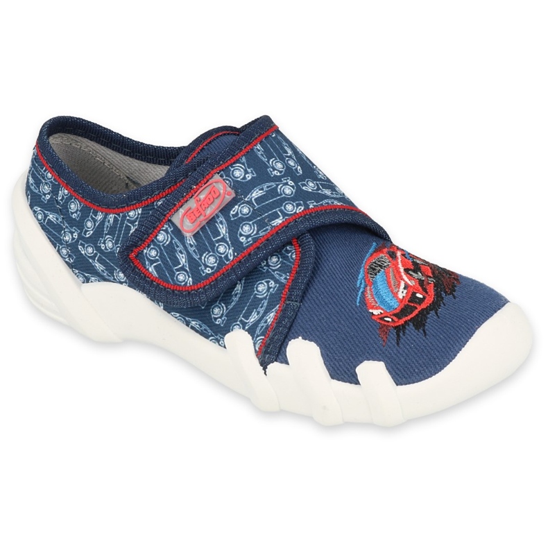 Befado children's slippers in cars 273x338 blue