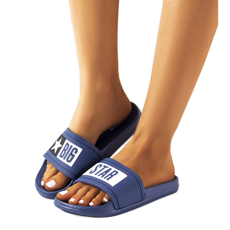 Women's navy blue Big Star DD274A265 slippers