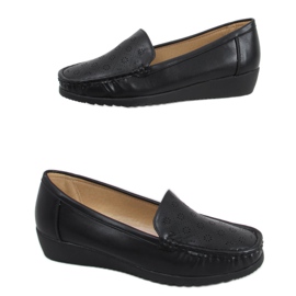 Cukki Black openwork loafers for women