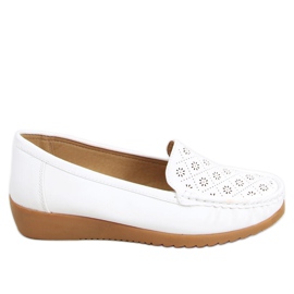 Cukki White openwork loafers for women