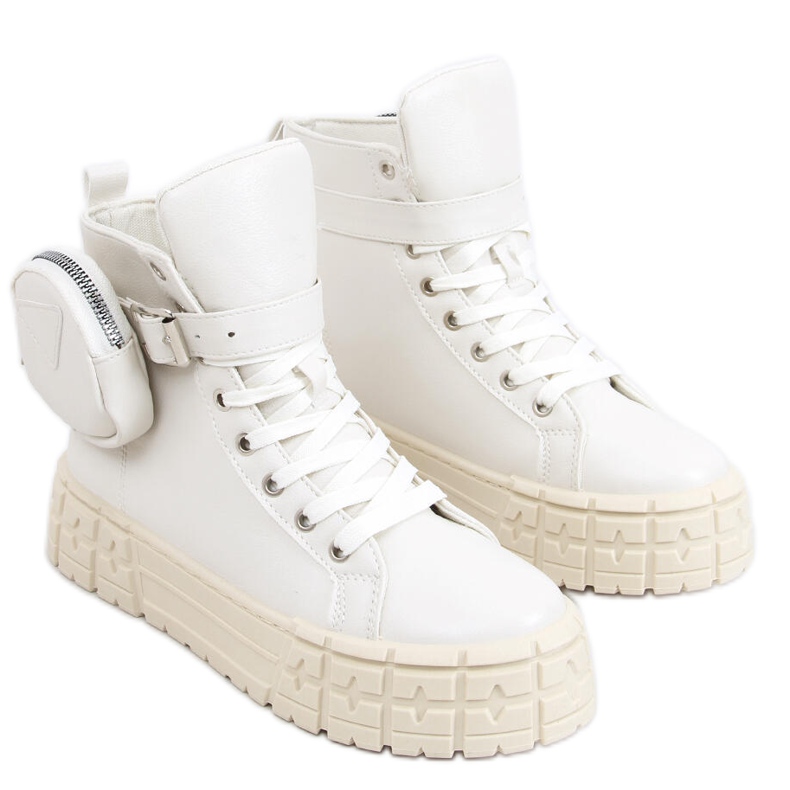 Beige ankle-high sneakers Burn Beige