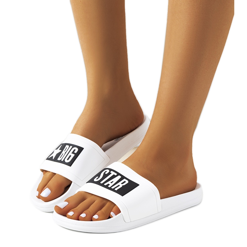White women's Big Star DD274A264 slippers