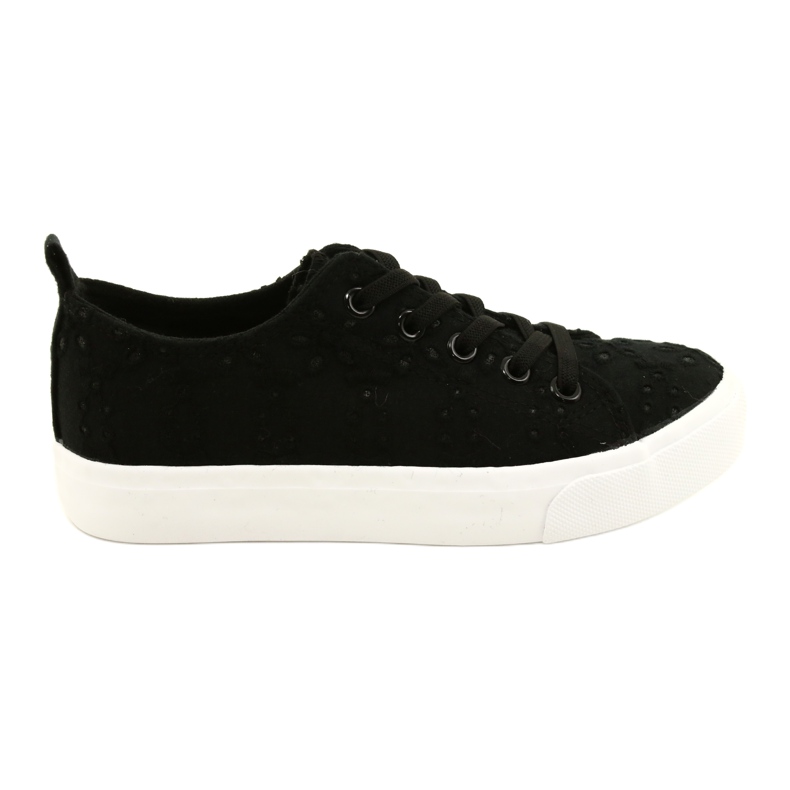Atletico Girls' sneakers slip -in lace Wy20763 black Atletico Girls' sneakers slip -in lace Wy20763 black