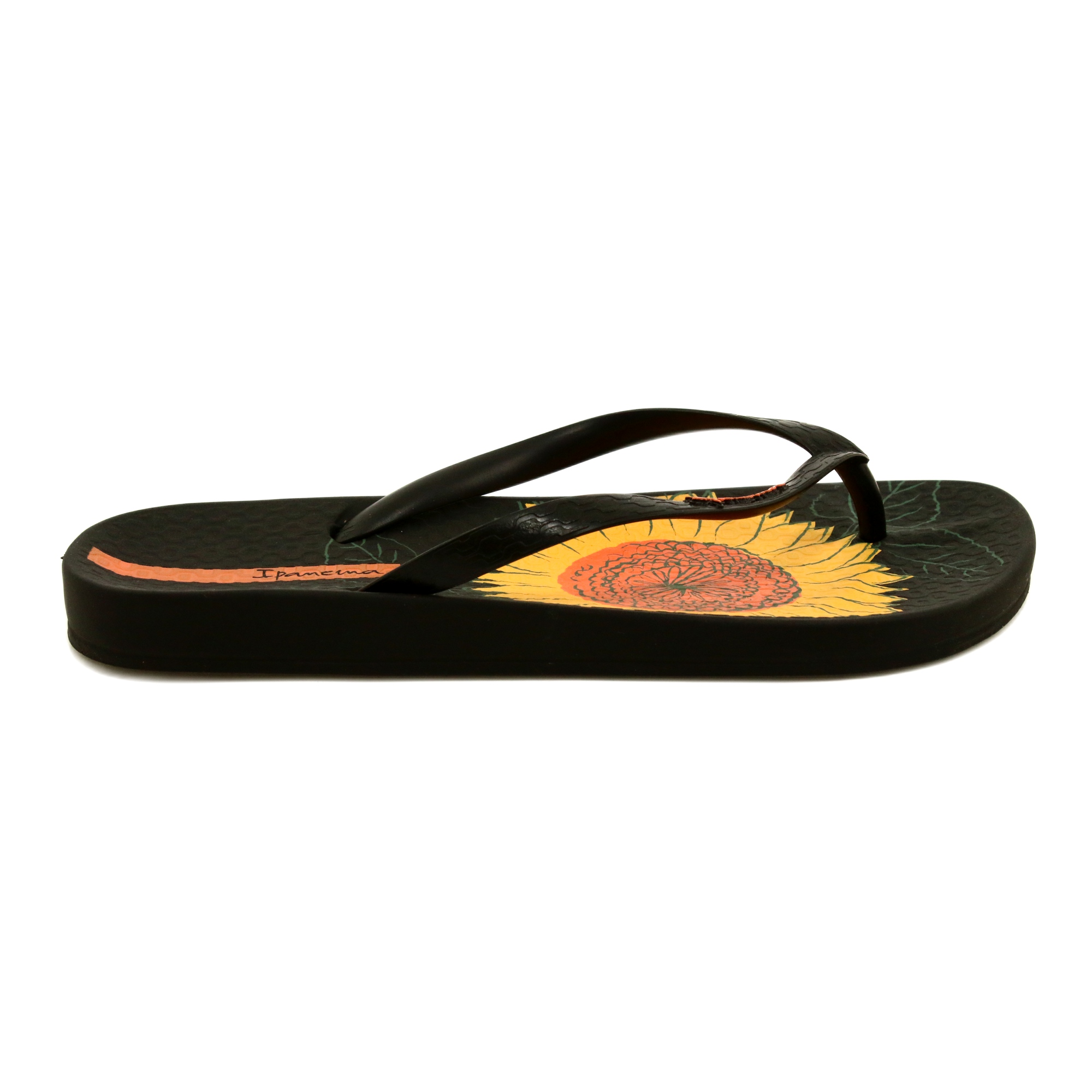 mustard colored flip flops